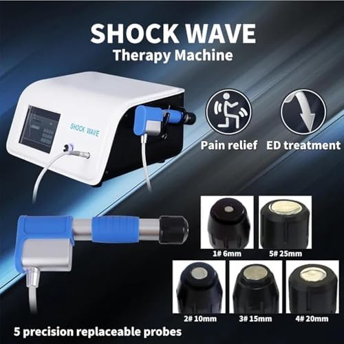 Shockwave Therapy Machine with 5 Massage Heads for ED and Pain Relief ESWT Shockwave Therapy Machine for Back Waist Leg and Golf Elbow Relief Pain