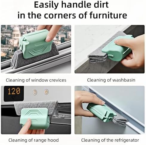 Magic Window Track Cleaner, 2024 Upgraded Window Groove Cleaning Brush Tools Set, Hand-held Window Track Cleaner Brushes Tools Set for Window lides Gaps Tile Lines Shutter Car Vents (Colorful 3PCS)