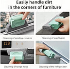 Magic Window Track Cleaner, 2024 Upgraded Window Groove Cleaning Brush Tools Set, Hand-held Window Track Cleaner Brushes Tools Set for Window lides Gaps Tile Lines Shutter Car Vents (Colorful 3PCS)