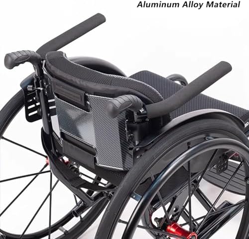 Sport Wheelchairs for Adults Lightweight Foldable, Portable All Terrain Travel Mobility Wheelchair, Elderly Transfer Wheel Chair Aluminum Alloy for Outdoor Activities,Green-40/15.7in