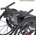 Sport Wheelchairs for Adults Lightweight Foldable, Portable All Terrain Travel Mobility Wheelchair, Elderly Transfer Wheel Chair Aluminum Alloy for Outdoor Activities,Green-40/15.7in