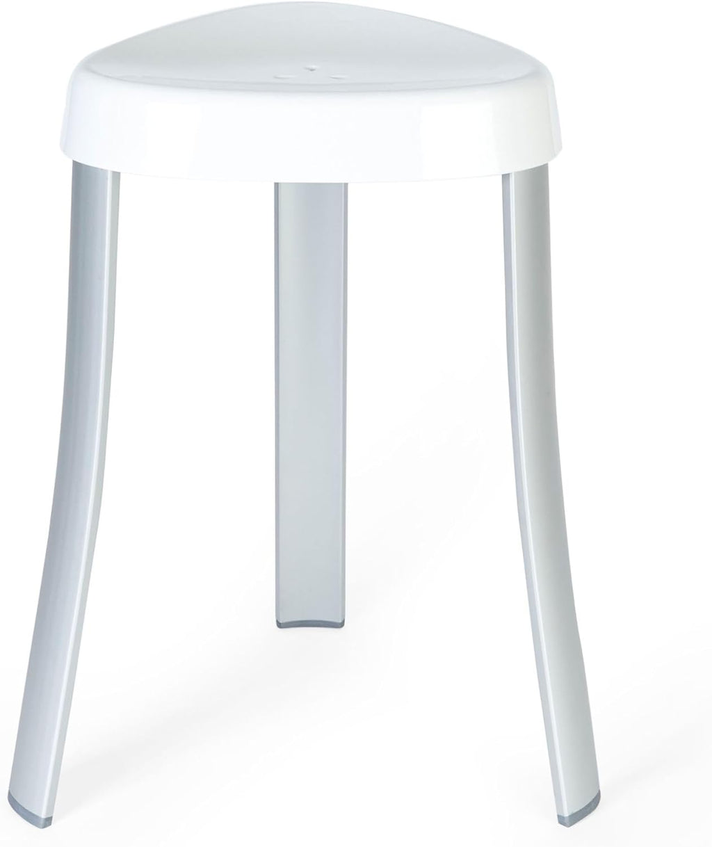 Better Living Products 70060 SPA Seat Shower Stool with Rust Proof Aluminum Legs, White,15.25" x 15.25" x 18"
