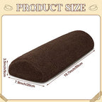 Sintuff Recliner Leg Rest Cushion Sofa Footrest Pillow with Cover Half Moon Bolster Pillow Under Knee Pillow for Sleeping On Back Alleviating Pain, 19.7 x 8 x 3.5 Inch (Coffee)
