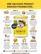 Coconut Merchant Organic Coconut Oil 17.6 Ounce | Extra Virgin, Raw, Cold Pressed, Unrefined | Ethically Sourced, Vegan, Ketogenic and 100% Natural | For Hair, Skin & Cooking(17.6 Oz / 500mL)