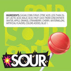 Chupa Sour Fruit Lollipop Assortment, 3 Sour Flavors, Individually Wrapped Candy for Kids, 10.5 OZ Bag (25 Suckers)
