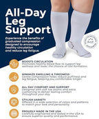 Pembrook Plus Size Compression Socks for Women Wide Calf - 3 Pairs, 20-30mmHg Extra Wide Calf Compression Socks, Up to 4XL