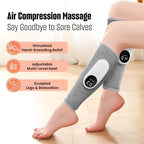 Leg Massager with Heat and Compression, Calf Massager for Circulation and Pain with 3 Intensities, 3 Modes, Restless Legs Syndrome Relief Compress Leg Machine, Gifts for Women (Pair) (Light Gray)