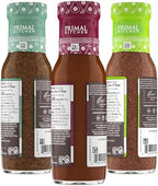 Primal Kitchen Italian Dressing, Balsamic Vinaigrette, and Greek Dressing & Marinade, Made with Avocado Oil, 8 Fluid Ounces, Variety Pack of 3