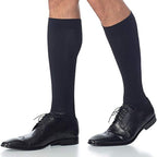 Sigvaris Midtown Microfiber 823CXLM99-S 30-40 mmHg Midtown Microfiber Mens Closed Toe Knee Highs with Silcone Beaded Grip-Top, Black, Extra Large-Long