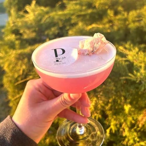 Custom Edible Beverage Plate Caps Personalized Clear Wafer Paper Perfect For Parties Weddings Wine Tastings Cocktails Cake Toppers And Other Beverage Decorations (Pack Of 20)