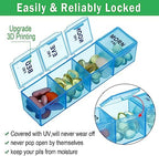 Hsei 4 Pack Pill Organizer Monthly XL Large Weekly Pill Organizer 4 Times a Day Box 7 Day Moisture Proof 4 Weeks Case Large(8.2 x 4.6 x 1.2 Inch)