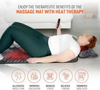 Powermat by Powerfit – Full Body Massage Mat with Detachable Massage Pillow, 9 Intensity Levels, 9 Massage Modes & 3 Heat Therapy Settings | Alleviates Muscle Pain, Improves Circulation, Stress Relief