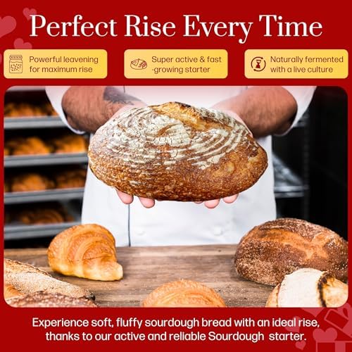 San Francisco Sourdough Starter Culture- 100+ Year Old Dehydrated Heirloom Style Sourdough Starter Kit for Sourdough Bread, Pizza, Buns, Pancakes, Muffins | Easy to follow instructions. By Captain Sourpants