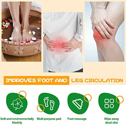 2pc Shower Foot & Back Scrubber, Wall Mounted Massage Pad, Silicone Bath Massage Cushion Brush with Suction Cups for Body Scrubber Improve Foot Circulation & Soothes Tired Feet