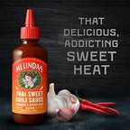 Melinda’s Thai Sweet Chili - Sweet and Mild Asian Chili Sauce Made with Whole Fresh Ingredients - Gourmet Hot & Dipping Sauce - Keto Friendly - 12oz, 1 Pack