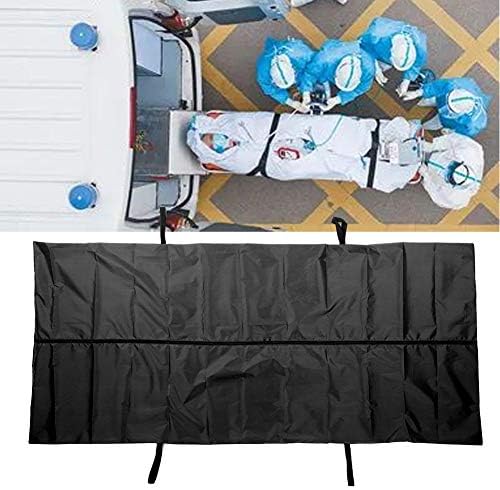 Emergency Cadaver Body Bag,Cadaver Bag Leakage Proof 210D Dead Body Bags Dead Body Prop Dead Body Bag, Body Storage Bag Corpse Bag Funeral Supplies(Black)