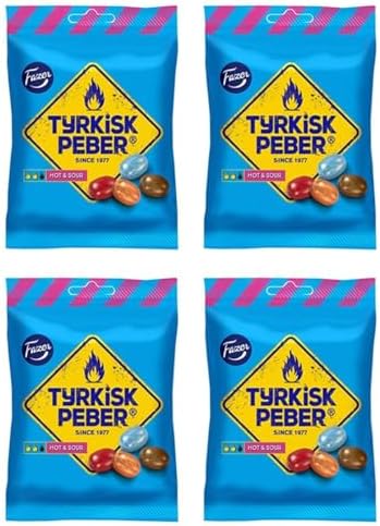 Fazer Tyrkisk Peber Hot & Sour Liquorice 4 Packs of 150g