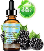 Botanical Beauty BLACKBERRY SEED OIL 100% Pure Natural Virgin Unrefined. Cold Pressed Undiluted Carrier Oil for Face, Skin, Body, Hair, Anti-Aging Face Oil (0.5 Fl Oz)