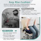 Adult Booster Seat Cushion for Chair, Extra Thick Lift Cushions for Elderly, Office Chair Booster Seat Riser Cushion Extra Firm Foam for Height, Seat Pad with Adjustable Strap for Office, Wheelchair