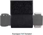 Elastic Tourniquet Holder with Hook & Loop Tourniquet Strap Storage Holster with Retention Loop for Duty Vest Chest Rig Tactical Competition Belt