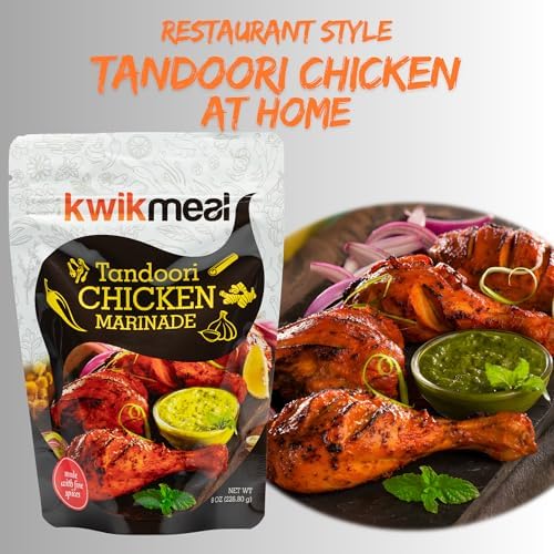 Restauraunt Style Tandoori Chicken Marinade Paste | 226g (8.0 OZ) | Perfect Marinade for Tandoori & Tikka | 12 Aromatic Spices | Yogurt, Fresh Ginger, Garlic, Authentic Taste, Simple to Use | 12 Pack