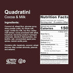 Loacker Quadratini Cocoa & Milk Wafer Cookies LARGE - 30% Less Sugar - Premium Crispy Bite Size Cocoa Wafers - NON-GMO - LARGE Pack of 6