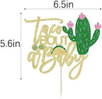Sleyberoy Taco Bout a Baby Cake Topper-Mexican Theme Birthday Party、 taco Bout a Baby Baby Shower、Gender Reveal 、Taco Bout Fiesta Paper Selected party supplies (Taco Bout a Baby)