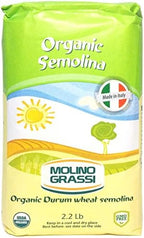 Molino Grassi Organic Durum Wheat Semolina Flour - 2.2 lb (2 Pack)