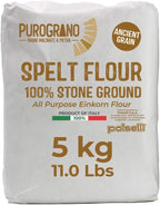 Polselli, Purograno,100% Stone Ground Spelt (Farro) Flour, 5kg, 11 lb – Ancient Whole Grain, High Protein, All-Purpose for Bread, Pizza, Pasta & Pastries – Imported from Italy. Unbleached, unbromated and no additives