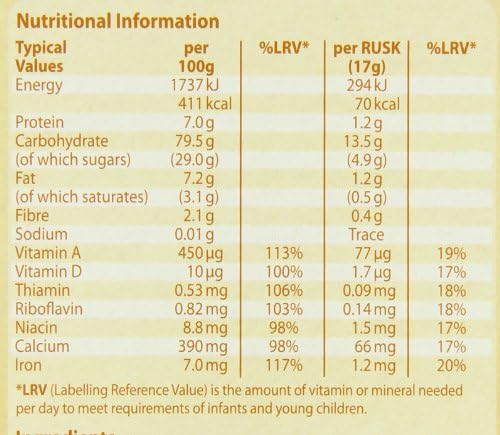 Heinz Farley's Rusks, Original Flavor, 300g Boxes (Pack of 6)