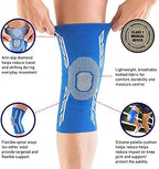 Neo-G Compression Knee Sleeve with Silicone Patella Cushion and Spiral Stays for Basketball, Hiking, Crossfit, Workout Knee sleeves, Running - Sports Knee Compression Sleeve - Airflow Plus – S