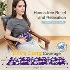 Heating pad for Neck Shoulders and Back Microwavable Machine Washable 27x5 Microwave Rice Bag for Heat Therapy Reusable Hot Pack for Muscle Cramps Moist Warm Bean Bag for Pain Relief Levender Scented