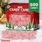 Bulk Mini Candy Cane Individually Wrapped 495 Pack - Small Peppermint Candy Canes Red & White Christmas Candy For Holiday Gifts, Stocking Fillers, Party Favors & Decorations