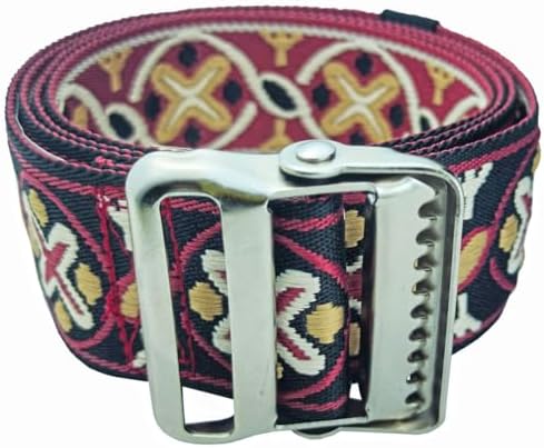 LAMBOX Gait Belt Transfer Belt with 2-inch Soft and Comfortable Jacquard Webbing for Caregivers, Seniors, Elderly, etc. (Color22, 60 Inch)