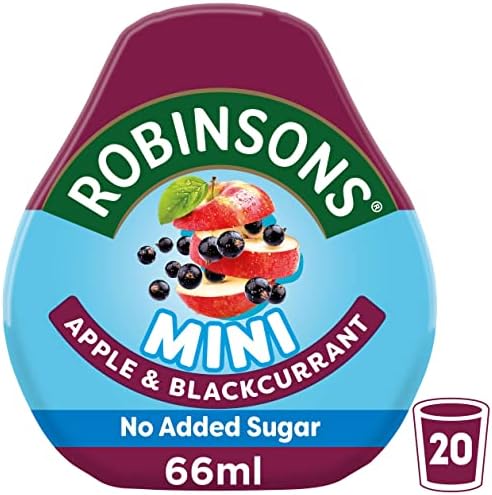 Robinsons Mini Apple & Blackcurrant On-The-Go Squash 66ml (Pack of 2)