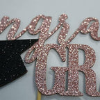 PALASASA Congrats Grad Cake Topper, 2026 Graduate Party Decorations (Rose Gold 6.6inch)