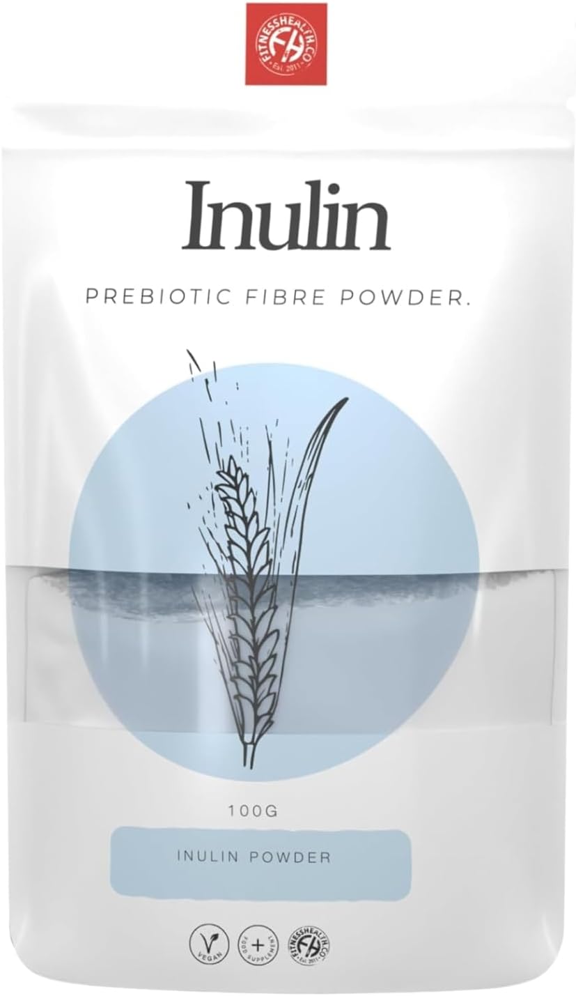 Fitness Health Inulin Powder 100G | Soluble Powder Fiber Supplement for Women + Men | Great Source of Soluble Nutritional Fibre | Prebiotic Fibre Supplement | Chicory Root Powder