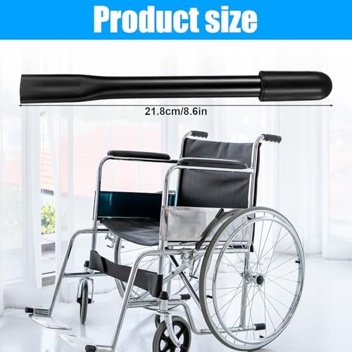 Hariendny Wheelchair Brake Extenders, 2PCS Handle Extenders, Black, 8.6 Inch, Stainless Steel