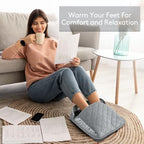 Electric Heated Foot Warmers,Natural Jade Infrared Feet Warmer for Cold feet,Heating Pad with 3 Settings Relieve Foot and Back Pain for Men and Women
