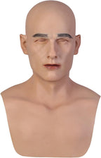 Bell Handmade Silicone Realistic Mask Handsome and Lifelike Face for Crossdressers Cosplay and Transgender