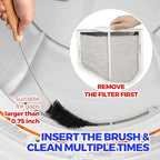 Holikme 3 Pcs Dryer Vent Cleaner Kit, 304 Stainless Steel Replacement Lint Brush for Clothes Dryer Vent Trap, Cleaning Brush & Flexible Crevice Tool