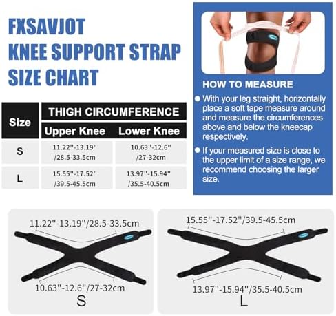 Professional Patella Knee Brace Pro for Knee Pain/Meniscus Tear,Adjustable Orthopedic Compression Patellar Tendon Support Strap with Side Stabilizers for Man and Women/Outdoor Activities
