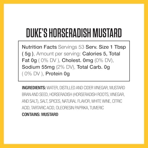 Duke's Horseradish Mustard, 9.5 Ounce (Pack of 1)