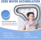Portable Inflatable Shampoo Basin for Bedridden Elderly, Hair Washing Bowl with Drain Hose & Neck Support, PVC Inflatable Shampoo Bowl for Bedridden Patients, Disabled, Seniors, Kids, Home Care