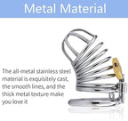 Breathable Cock Cage Metal Chastity Device for Men Chastity Cage Lightweight Sexual Wellness Locked Cage Sex Toys for Men Sweater v3