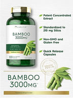 Carlyle Bamboo Extract Capsules | 300 Count | 210mg Silica | Non-GMO, Gluten Free Supplement