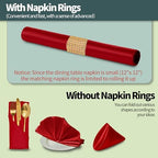 100 Pack Red Satin Napkins and Napkin Rings Set,12 x 12 Inch Silky Soft Cloth Napkins Set of 50,Square Satin Dinner Table Napkins Bulk for Wedding Banquet Restaurant Graduation Party Decoration
