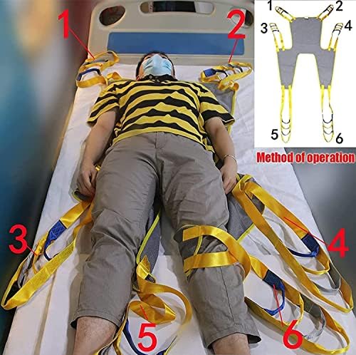 Toileting Hoist Sling,Mesh Patient Lift Sling, Elder Patients Bath Commode Lifter Divided Leg Sling for Transfer from Bed to Wheelchair,Recliner,Showe,L