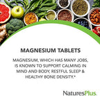 NaturesPlus Magnesium - 200 mg, 180 Tablets - Vegetarian, Gluten Free - 180 Servings