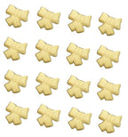 12pk Gold Shimmer Super Ribbon Bows Cake Cupcake Sugar Decoration Toppers